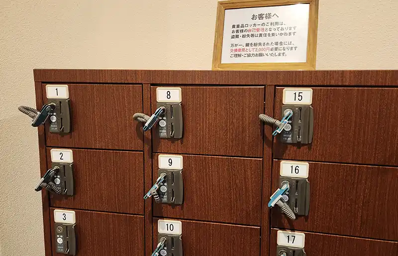 健美効炉貴重品ロッカー